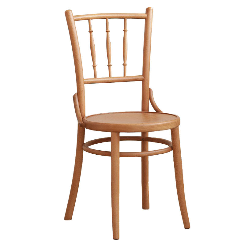 Traditional Style Side Chair Solid Wood Slat Back Dining Room Chair Brown 1 Piece Clearhalo 'Dining Chairs' 'Dining Tables & Seating' 'dining_chair' 'furn' 'furn_dining_chair' 'Furniture' 'Kitchen & Dining Furniture' 5174022
