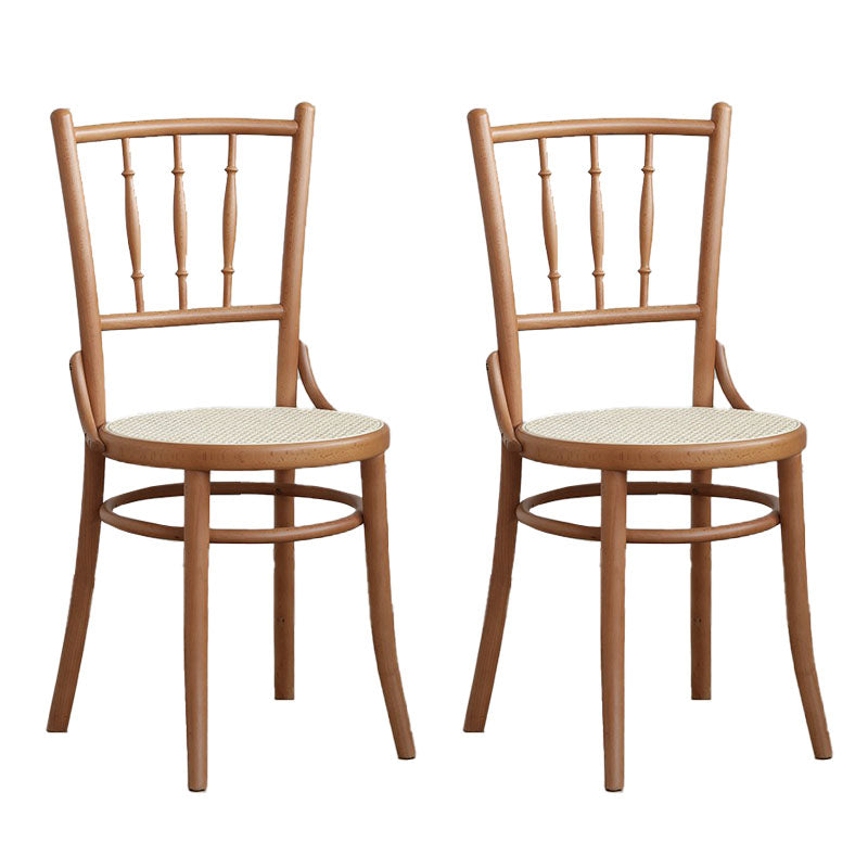 Traditional Style Side Chair Solid Wood Slat Back Dining Room Chair Cherry Wood 2 Piece Set Clearhalo 'Dining Chairs' 'Dining Tables & Seating' 'dining_chair' 'furn' 'furn_dining_chair' 'Furniture' 'Kitchen & Dining Furniture' 5174030