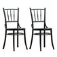 Traditional Style Side Chair Solid Wood Slat Back Dining Room Chair Black 2 Piece Set Clearhalo 'Dining Chairs' 'Dining Tables & Seating' 'dining_chair' 'furn' 'furn_dining_chair' 'Furniture' 'Kitchen & Dining Furniture' 5174041