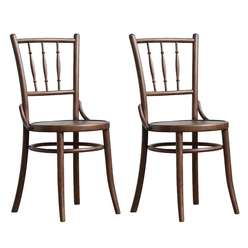 Traditional Style Side Chair Solid Wood Slat Back Dining Room Chair Khaki 2 Piece Set Clearhalo 'Dining Chairs' 'Dining Tables & Seating' 'dining_chair' 'furn' 'furn_dining_chair' 'Furniture' 'Kitchen & Dining Furniture' 5174047