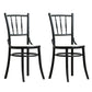 Traditional Style Side Chair Solid Wood Slat Back Dining Room Chair Gloss Black 2 Piece Set Clearhalo 'Dining Chairs' 'Dining Tables & Seating' 'dining_chair' 'furn' 'furn_dining_chair' 'Furniture' 'Kitchen & Dining Furniture' 5174051
