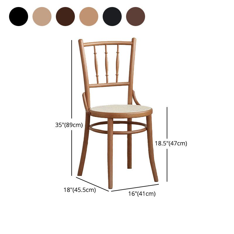 Traditional Style Side Chair Solid Wood Slat Back Dining Room Chair Clearhalo 'Dining Chairs' 'Dining Tables & Seating' 'dining_chair' 'furn' 'furn_dining_chair' 'Furniture' 'Kitchen & Dining Furniture' 5174053