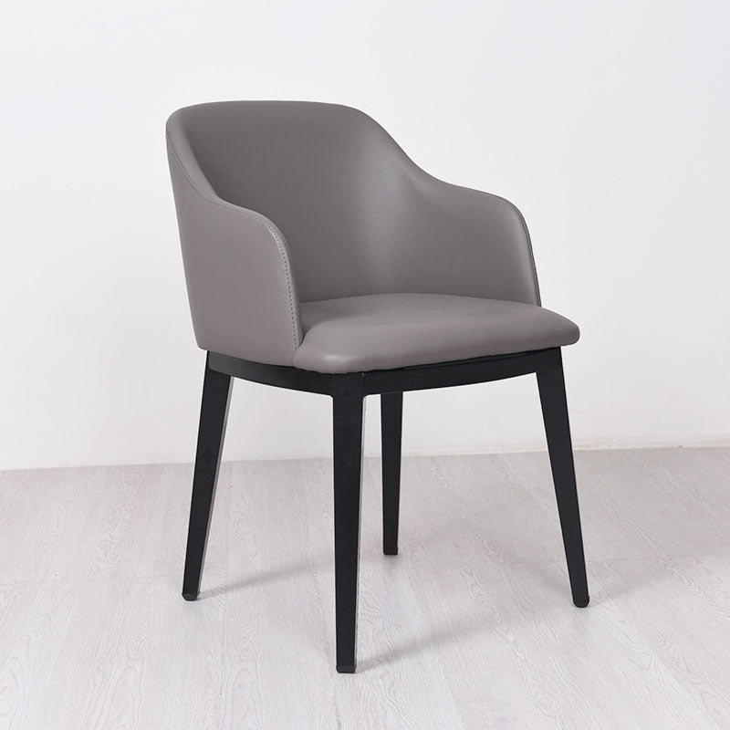 Arm Dining Chairs Modern Faux Leather Side Chairs for Kitchen Clearhalo 'Dining Chairs' 'Dining Tables & Seating' 'dining_chair' 'furn' 'furn_dining_chair' 'Furniture' 'Kitchen & Dining Furniture' 5174054
