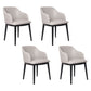 Arm Dining Chairs Modern Faux Leather Side Chairs for Kitchen Khaki 4 Piece Set Clearhalo 'Dining Chairs' 'Dining Tables & Seating' 'dining_chair' 'furn' 'furn_dining_chair' 'Furniture' 'Kitchen & Dining Furniture' 5174056