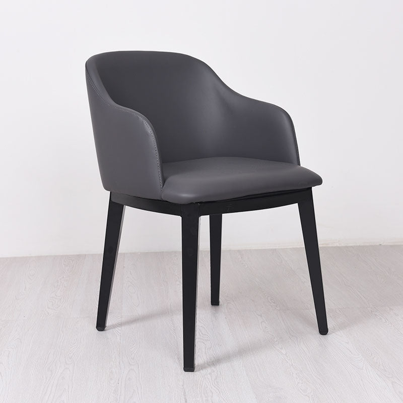 Arm Dining Chairs Modern Faux Leather Side Chairs for Kitchen Clearhalo 'Dining Chairs' 'Dining Tables & Seating' 'dining_chair' 'furn' 'furn_dining_chair' 'Furniture' 'Kitchen & Dining Furniture' 5174057