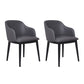 Arm Dining Chairs Modern Faux Leather Side Chairs for Kitchen Dark Gray 2 Piece Set Clearhalo 'Dining Chairs' 'Dining Tables & Seating' 'dining_chair' 'furn' 'furn_dining_chair' 'Furniture' 'Kitchen & Dining Furniture' 5174058