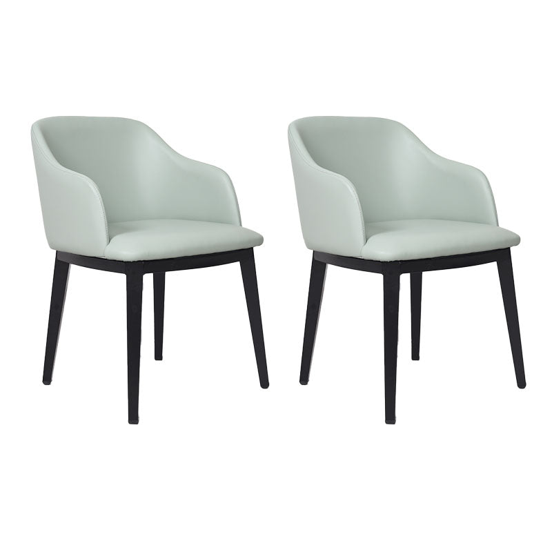 Arm Dining Chairs Modern Faux Leather Side Chairs for Kitchen Blue 2 Piece Set Clearhalo 'Dining Chairs' 'Dining Tables & Seating' 'dining_chair' 'furn' 'furn_dining_chair' 'Furniture' 'Kitchen & Dining Furniture' 5174066