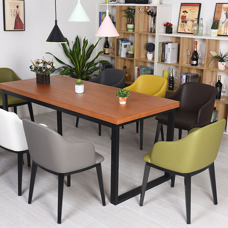 Arm Dining Chairs Modern Faux Leather Side Chairs for Kitchen Clearhalo 'Dining Chairs' 'Dining Tables & Seating' 'dining_chair' 'furn' 'furn_dining_chair' 'Furniture' 'Kitchen & Dining Furniture' 5174069