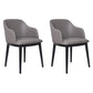 Arm Dining Chairs Modern Faux Leather Side Chairs for Kitchen Grey 2 Piece Set Clearhalo 'Dining Chairs' 'Dining Tables & Seating' 'dining_chair' 'furn' 'furn_dining_chair' 'Furniture' 'Kitchen & Dining Furniture' 5174070