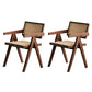 Solid Wood Dining Chairs Modern Kitchen Side Chairs with Arm