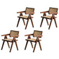 Solid Wood Dining Chairs Modern Kitchen Side Chairs with Arm