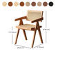 Solid Wood Dining Chairs Modern Kitchen Side Chairs with Arm