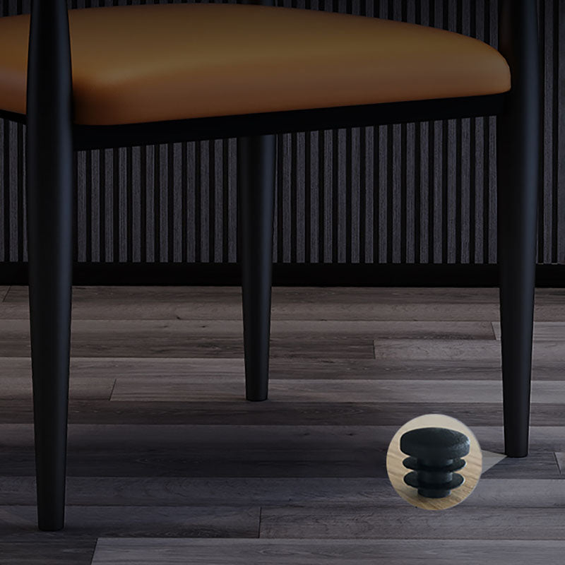 Arm eetstoelen industriële faux lederen zijstoelen voor eetkamer