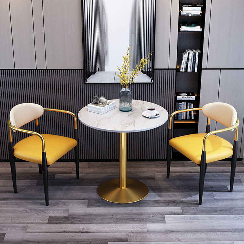 アームダイニングチェア工業用フェイクレザーサイドチェアダイニングルーム用