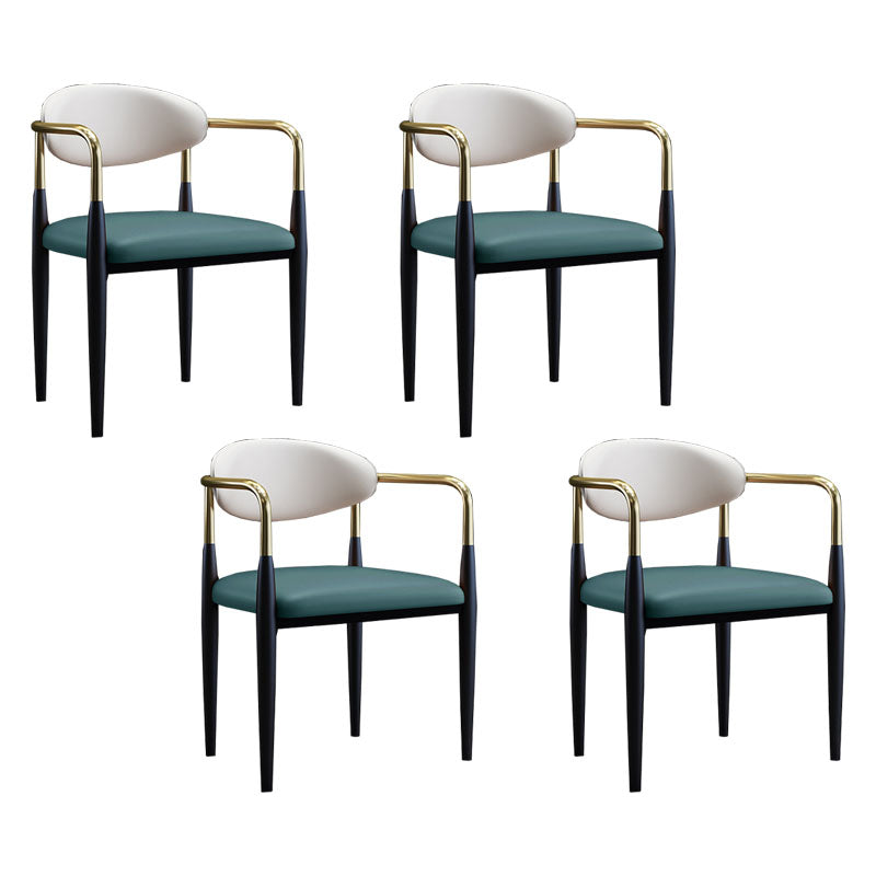 アームダイニングチェア工業用フェイクレザーサイドチェアダイニングルーム用