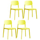 Plastic Contemporary Armless Chair Kitchen Dining Room Open Back Chair