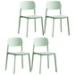Plastic Contemporary Armless Chair Kitchen Dining Room Open Back Chair