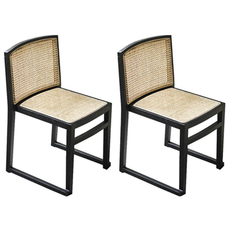 Traditional Style Dining Chair Solid Wood Stackable Side Chair for Home Black 2 Piece Set Clearhalo 'Dining Chairs' 'Dining Tables & Seating' 'dining_chair' 'furn' 'furn_dining_chair' 'Furniture' 'Kitchen & Dining Furniture' 5174440