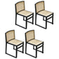 Traditional Style Dining Chair Solid Wood Stackable Side Chair for Home Black 4 Piece Set Clearhalo 'Dining Chairs' 'Dining Tables & Seating' 'dining_chair' 'furn' 'furn_dining_chair' 'Furniture' 'Kitchen & Dining Furniture' 5174441