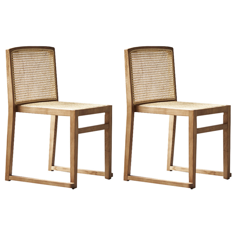 Traditional Style Dining Chair Solid Wood Stackable Side Chair for Home Walnut 2 Piece Set Clearhalo 'Dining Chairs' 'Dining Tables & Seating' 'dining_chair' 'furn' 'furn_dining_chair' 'Furniture' 'Kitchen & Dining Furniture' 5174451