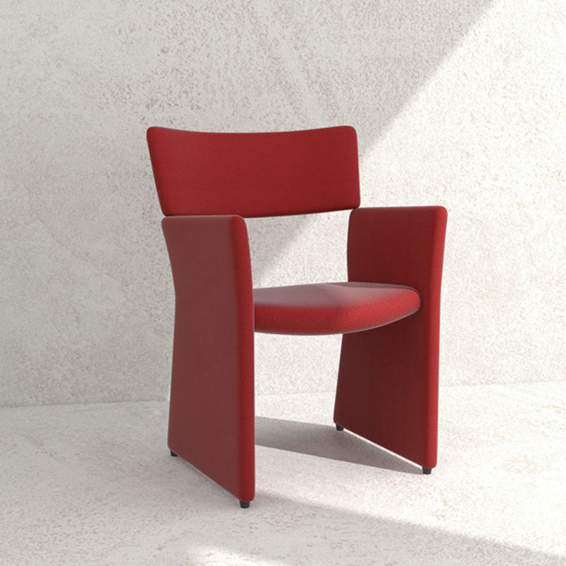 Open Back Dining Chair 22.83" Wide Dining Arm Chair for Dining Room Red Clearhalo 'Dining Chairs' 'Dining Tables & Seating' 'dining_chair' 'furn' 'furn_dining_chair' 'Furniture' 'Kitchen & Dining Furniture' 5174505