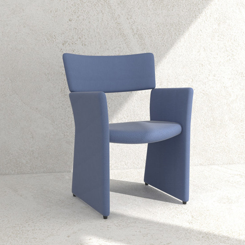 Open Back Dining Chair 22.83" Wide Dining Arm Chair for Dining Room Blue Clearhalo 'Dining Chairs' 'Dining Tables & Seating' 'dining_chair' 'furn' 'furn_dining_chair' 'Furniture' 'Kitchen & Dining Furniture' 5174509