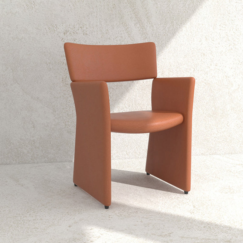 Open Back Dining Chair 22.83" Wide Dining Arm Chair for Dining Room Orange Clearhalo 'Dining Chairs' 'Dining Tables & Seating' 'dining_chair' 'furn' 'furn_dining_chair' 'Furniture' 'Kitchen & Dining Furniture' 5174511