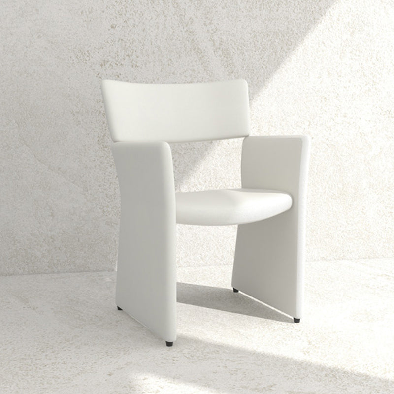Open Back Dining Chair 22.83" Wide Dining Arm Chair for Dining Room Off-White Clearhalo 'Dining Chairs' 'Dining Tables & Seating' 'dining_chair' 'furn' 'furn_dining_chair' 'Furniture' 'Kitchen & Dining Furniture' 5174513