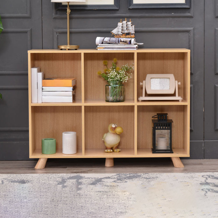 Engineered Wood Shelf Bookcase Contemporary Bookshelf for Study Room