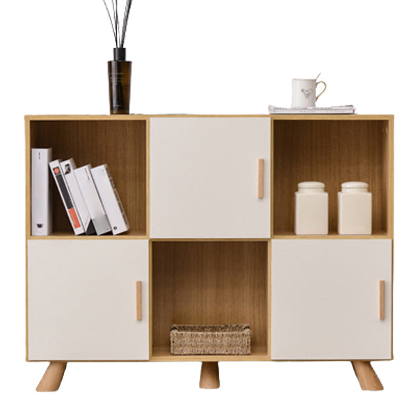 Engineered Wood Shelf Bookcase Contemporary Bookshelf for Study Room