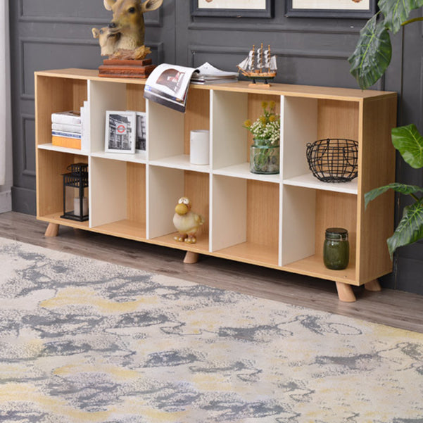 Engineered Wood Shelf Bookcase Contemporary Bookshelf for Study Room