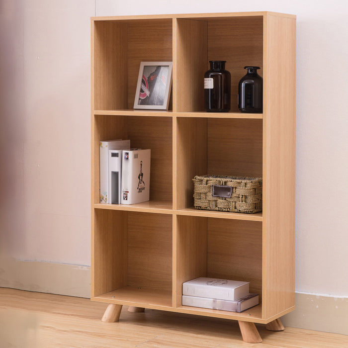 Engineered Wood Shelf Bookcase Contemporary Bookshelf for Study Room