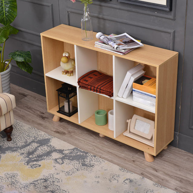 Engineered Wood Shelf Bookcase Contemporary Bookshelf for Study Room