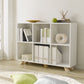 Engineered Wood Shelf Bookcase Contemporary Bookshelf for Study Room