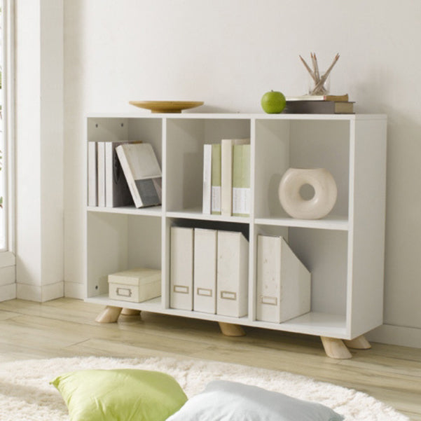 Engineered Wood Shelf Bookcase Contemporary Bookshelf for Study Room