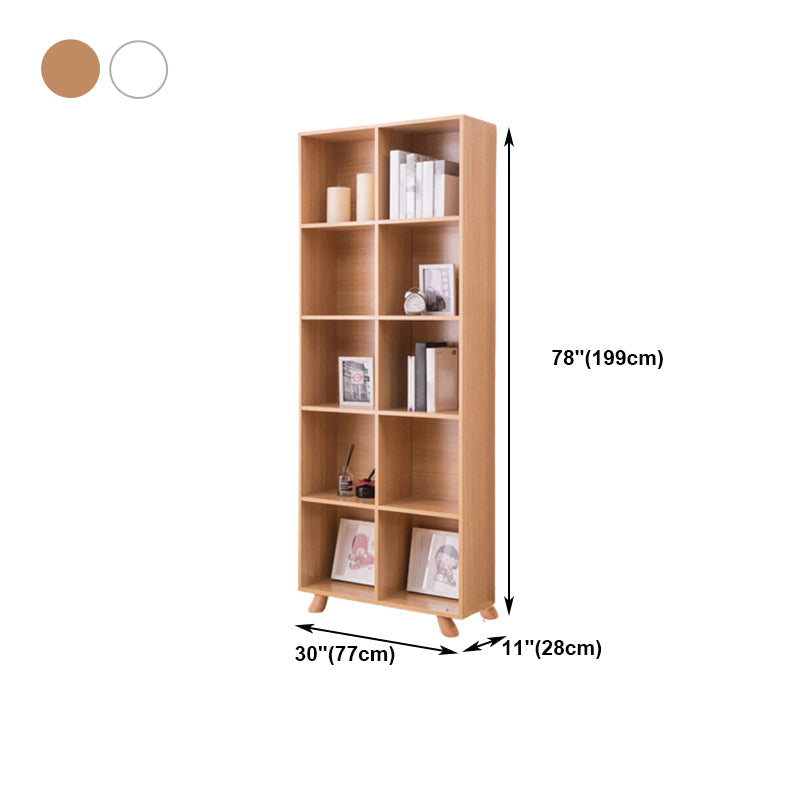 Engineered Wood Shelf Bookcase Contemporary Bookshelf for Study Room