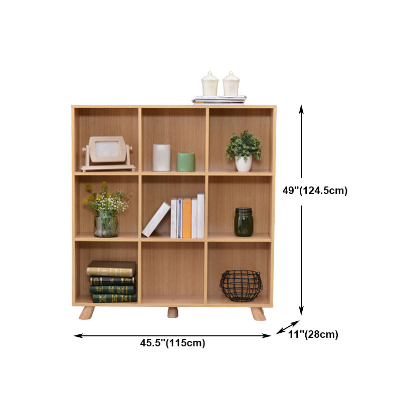 Engineered Wood Shelf Bookcase Contemporary Bookshelf for Study Room