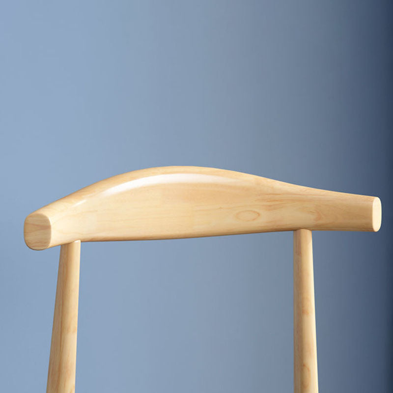 Silla de comedor moderna de la madera de goma, acabado mate, silla lateral abierta