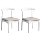 Rubberwood Modern Dining Chair Matte Finish Open Back Side Chair