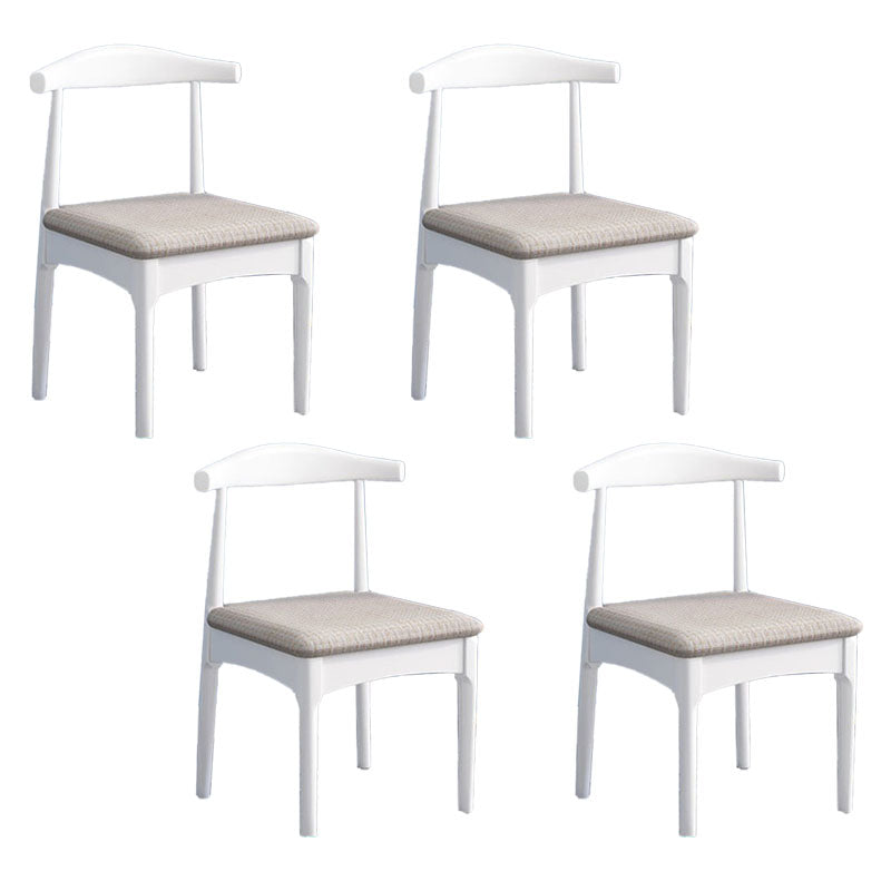 Silla de comedor moderna de la madera de goma, acabado mate, silla lateral abierta