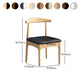 Rubberwood Modern Dining Chair Matte Finish Open Back Side Chair