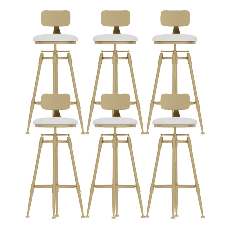 Glam liftbare roteerbare roteerbare aanrechte kruk IJzeren Keuken Bar Kruk met kussen en pedaal