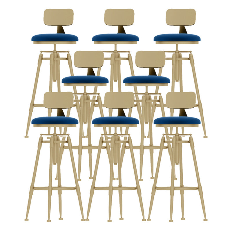 Glam liftbare roteerbare roteerbare aanrechte kruk IJzeren Keuken Bar Kruk met kussen en pedaal