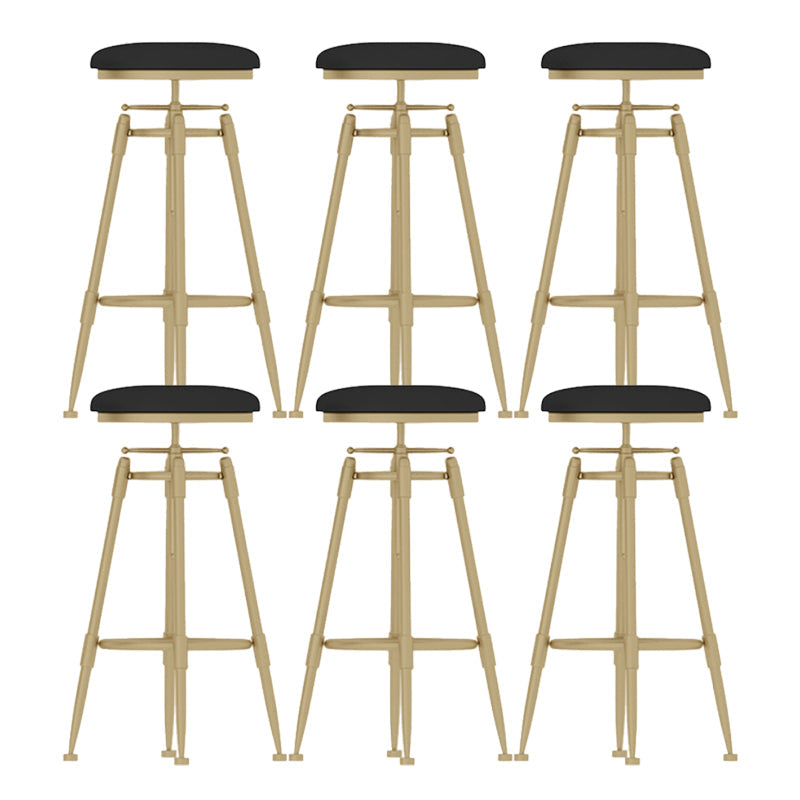 Glam liftbare roteerbare roteerbare aanrechte kruk IJzeren Keuken Bar Kruk met kussen en pedaal