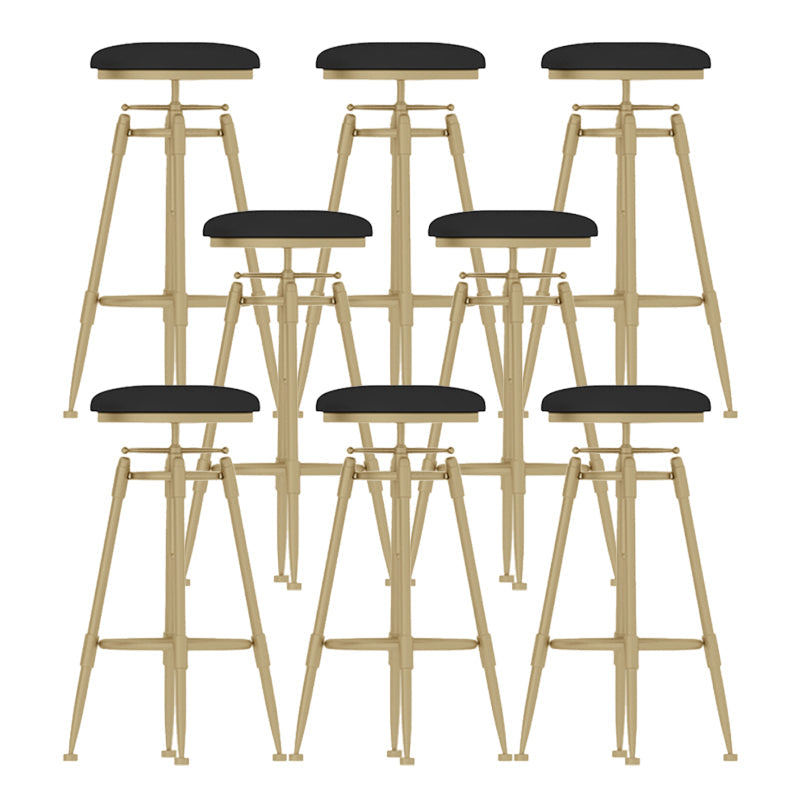 Glam liftbare roteerbare roteerbare aanrechte kruk IJzeren Keuken Bar Kruk met kussen en pedaal