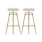 Glam Liftable Rotatable Counter Stool Iron Kitchen Bar Stool with Cushion and Pedal