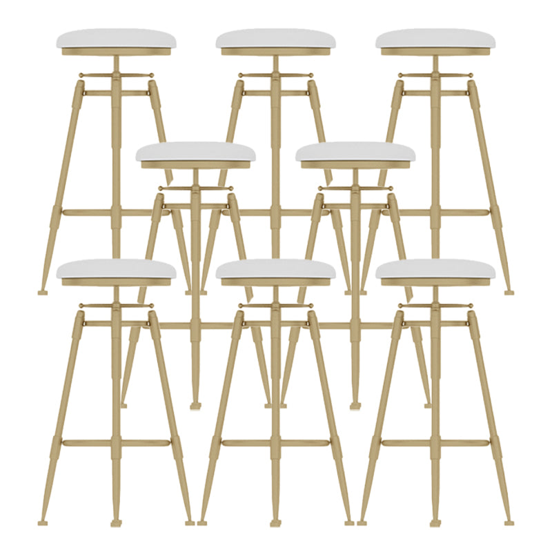 Glam liftbare roteerbare roteerbare aanrechte kruk IJzeren Keuken Bar Kruk met kussen en pedaal