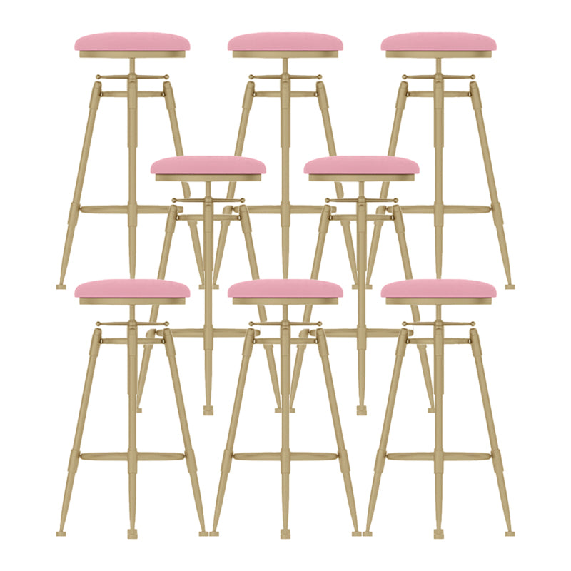 Glam liftbare roteerbare roteerbare aanrechte kruk IJzeren Keuken Bar Kruk met kussen en pedaal