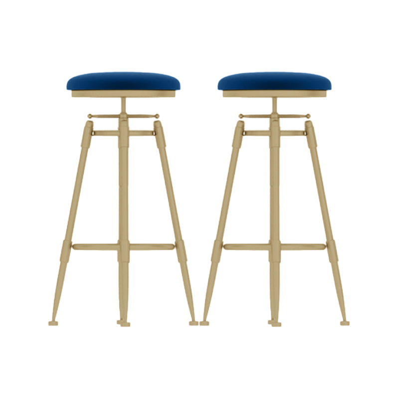 Glam liftbare roteerbare roteerbare aanrechte kruk IJzeren Keuken Bar Kruk met kussen en pedaal