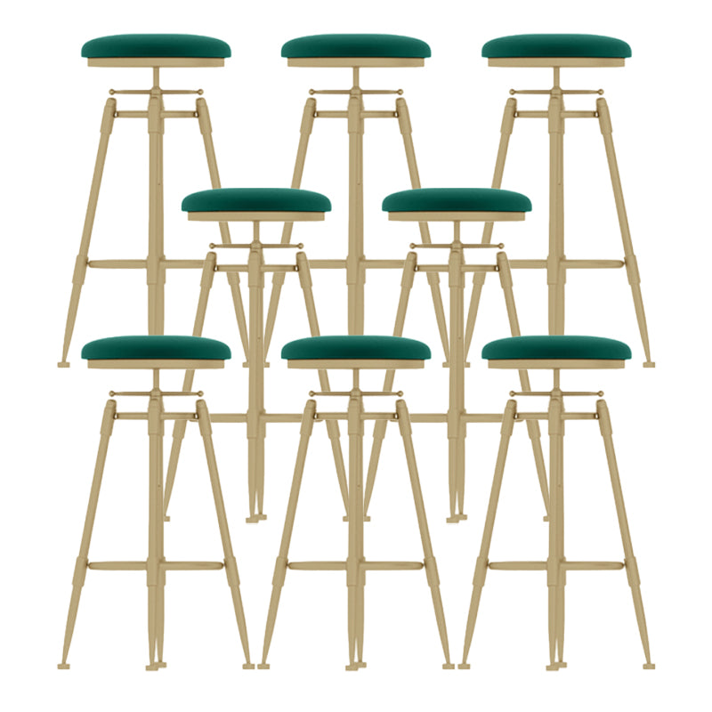 Glam liftbare roteerbare roteerbare aanrechte kruk IJzeren Keuken Bar Kruk met kussen en pedaal